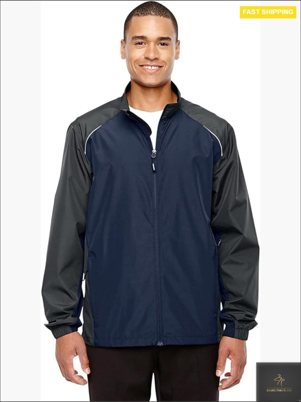 Men's Lightweight Nylon Windbreaker Water Resistant Jacket M L XL